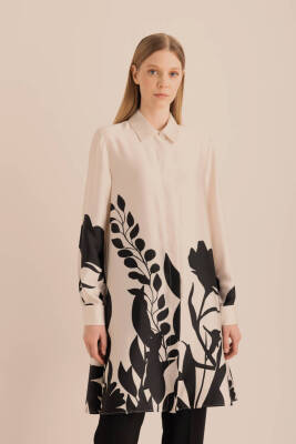 AKER EKRU DESENLİ TUNİK - 1