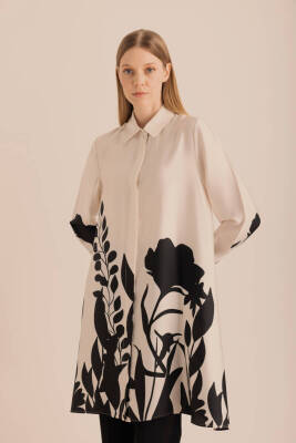 AKER EKRU DESENLİ TUNİK - 2