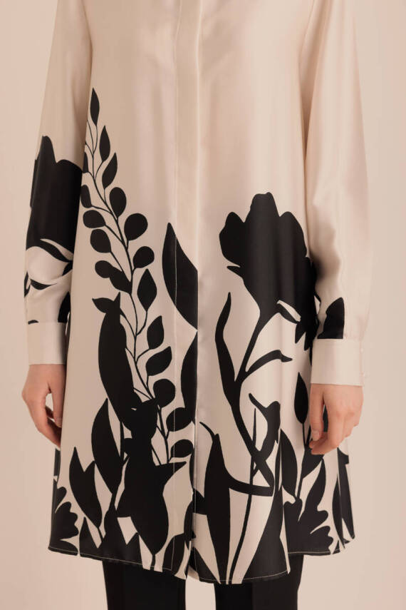 AKER EKRU DESENLİ TUNİK - 3