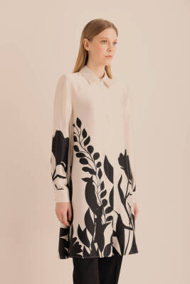 AKER EKRU DESENLİ TUNİK - 4