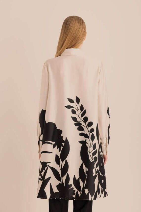 AKER EKRU DESENLİ TUNİK - 5