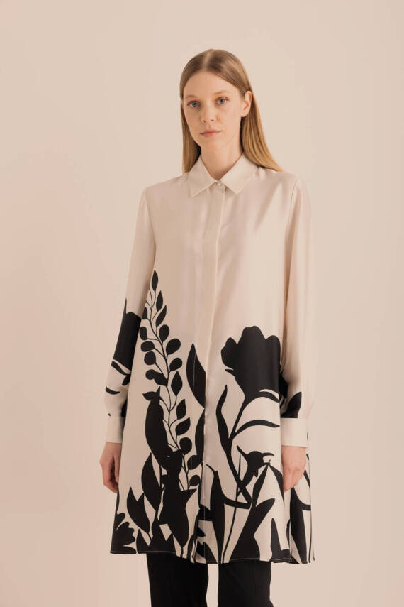 AKER EKRU DESENLİ TUNİK - 6