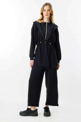 GHİSA KAPŞONLU TAKIM SİYAH - 2