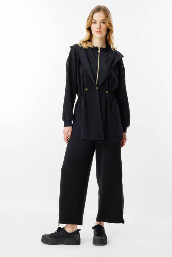 GHİSA KAPŞONLU TAKIM SİYAH - 2