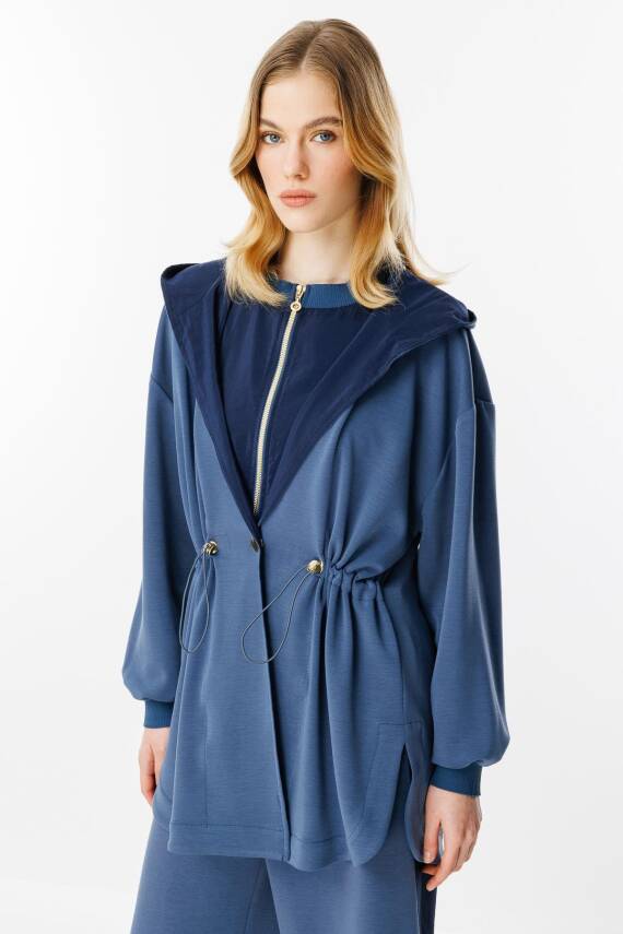 GHİSA KAPŞONLU TAKIM LACİVERT - 2