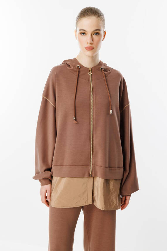 GHİSA KAPŞONLU TAKIM KAHVERENGİ - 4