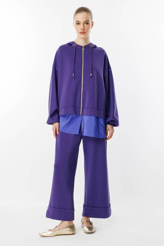 GHİSA KAPŞONLU TAKIM MOR - 1