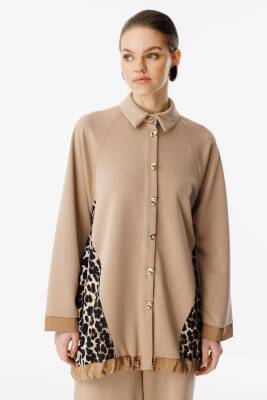 GHİSA LEOPAR KUMAŞ TAKIM CAMEL - 4
