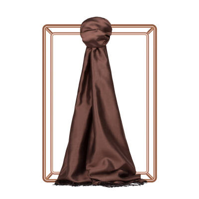 İPEKEVİ ACI KAHVE ÇİFT TARAFLI İPEK ŞAL - ÖZSELAM