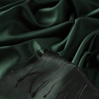 İPEKEVİ ÇAM YEŞİLİ ÇİFT TARAFLI İPEK ŞAL - 3