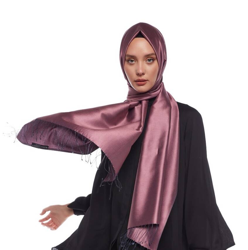 İPEKEVİ GÜL KURUSU ÇİFT TARAFLI İPEK ŞAL - 2