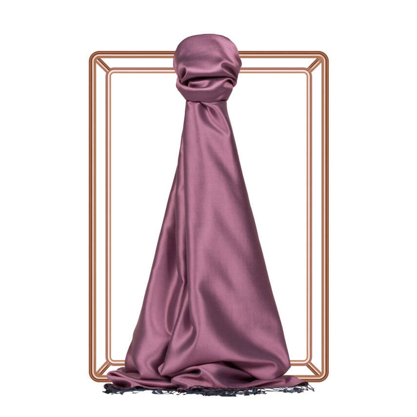 İPEKEVİ GÜL KURUSU ÇİFT TARAFLI İPEK ŞAL - 1