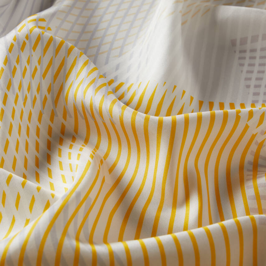 İPEKEVİ GÜMÜŞ HARMONİ DESEN TİVİL İPEK EŞARP - 2