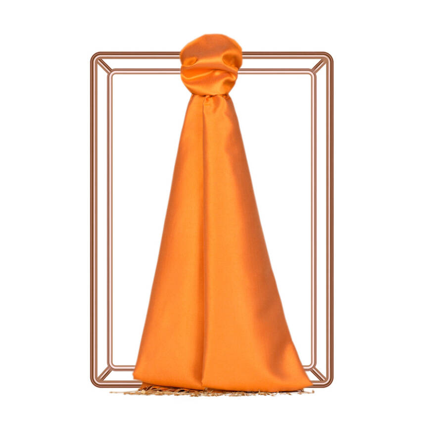 İPEKEVİ PORTAKAL ÇİFT TARAFLI İPEK ŞAL - 1