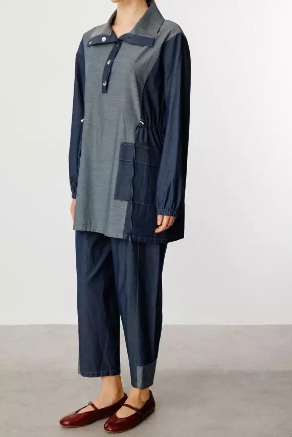 MİCCA %100 PAMUK İNCE KUMAŞ DENİM TAKIM - 3