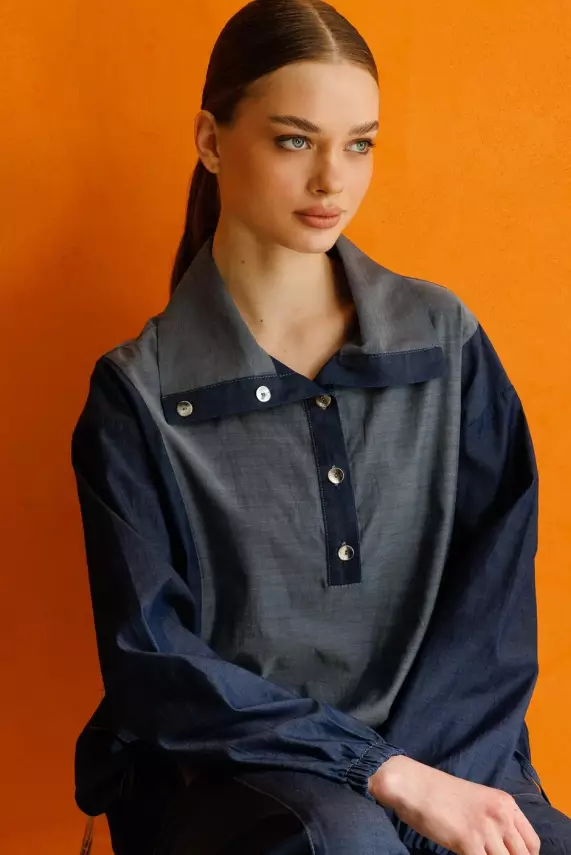 MİCCA %100 PAMUK İNCE KUMAŞ DENİM TAKIM - 6