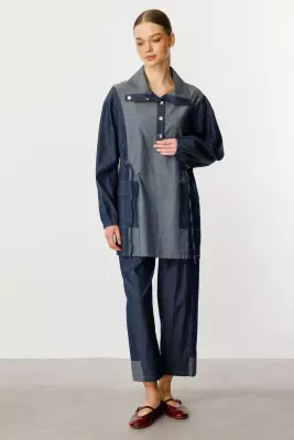 MİCCA %100 PAMUK İNCE KUMAŞ DENİM TAKIM - 7