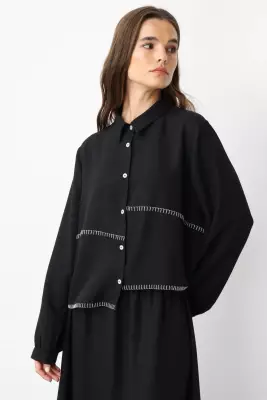 MİCCA CHOP KENAR NAKIŞLI İPEKÇE KUMAŞ ETEKLİ TAKIM - 2