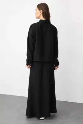 MİCCA CHOP KENAR NAKIŞLI İPEKÇE KUMAŞ ETEKLİ TAKIM - 4