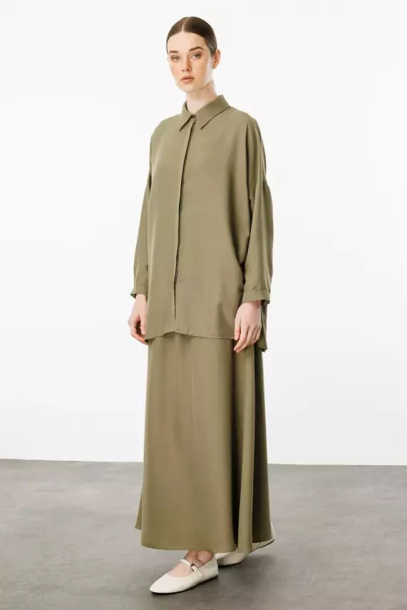 MİCCA İPEKÇE KUMAŞ ETEK TUNİK TAKIM - 1
