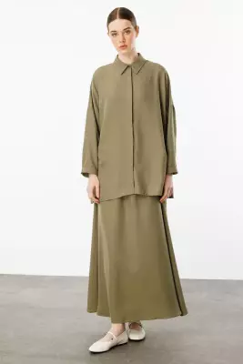 MİCCA İPEKÇE KUMAŞ ETEK TUNİK TAKIM - 5