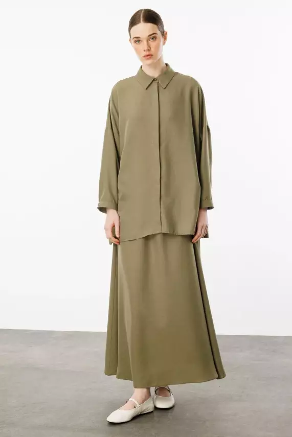 MİCCA İPEKÇE KUMAŞ ETEK TUNİK TAKIM - 5