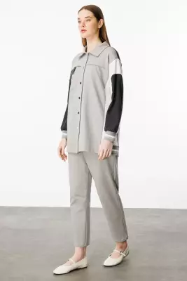 MİCCA PAMUKLU KUMAŞ İNCE SPOR TAKIM GRİ 