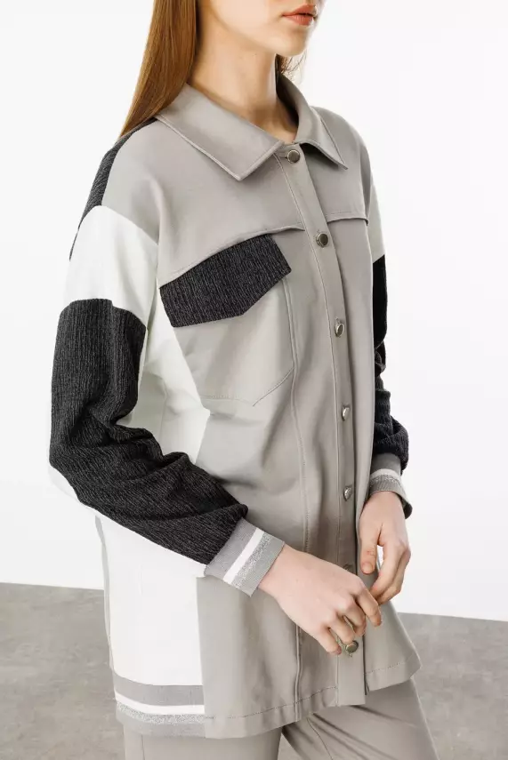 MİCCA PAMUKLU KUMAŞ İNCE SPOR TAKIM GRİ - 7