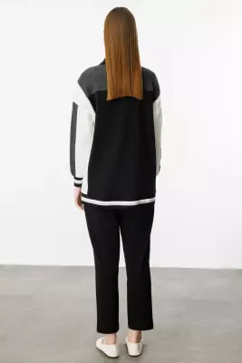 MİCCA PAMUKLU KUMAŞ İNCE SPOR TAKIM SİYAH - 3