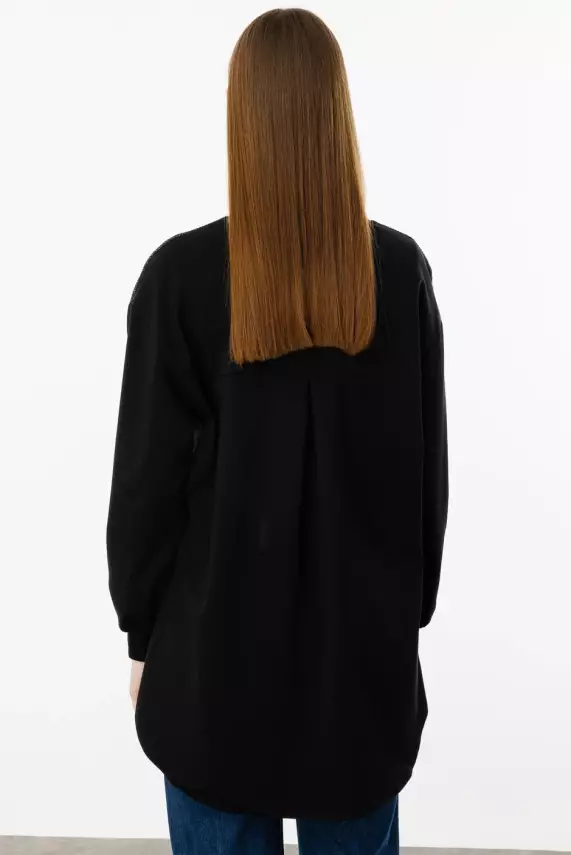 MİCCA SOHO SİMLİ DESEN TUNİK SİYAH - 2