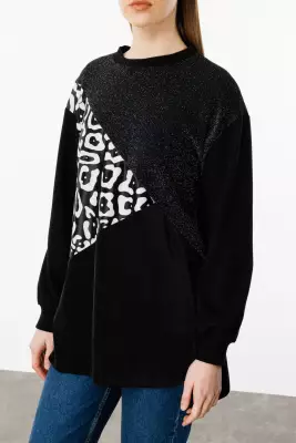 MİCCA SOHO SİMLİ DESEN TUNİK SİYAH - 3