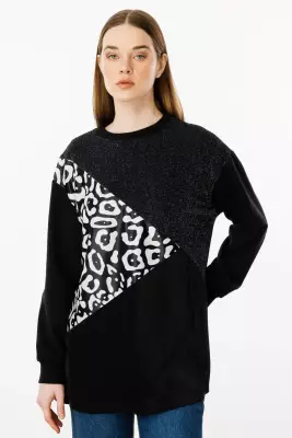 MİCCA SOHO SİMLİ DESEN TUNİK SİYAH - 4