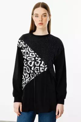 MİCCA SOHO SİMLİ DESEN TUNİK SİYAH - 7