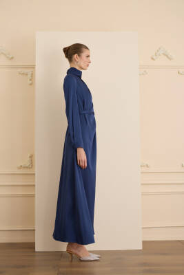 SENNA CRİSTALLE ELBİSE LACİVERT - 2