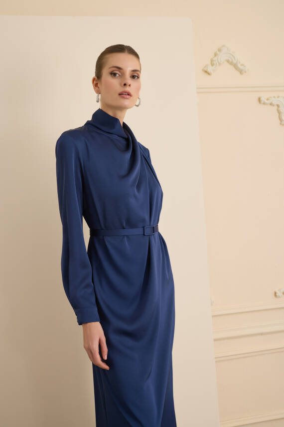 SENNA CRİSTALLE ELBİSE LACİVERT - 1