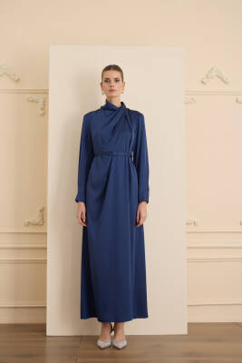 SENNA CRİSTALLE ELBİSE LACİVERT - 5