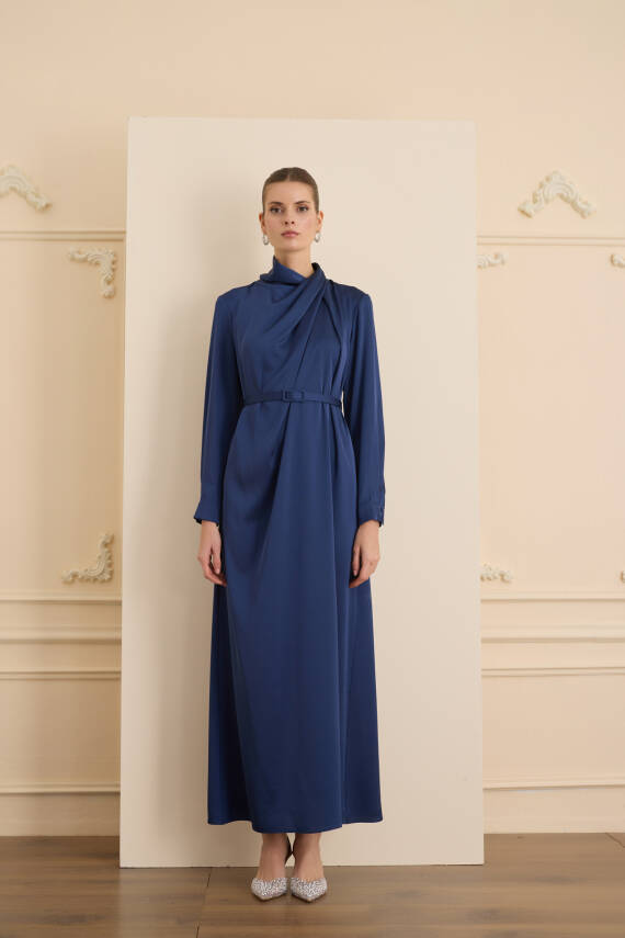 SENNA CRİSTALLE ELBİSE LACİVERT - 5