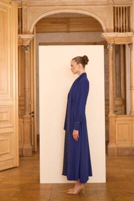 SENNA DOROTA ELBİSE LACİVERT - 4