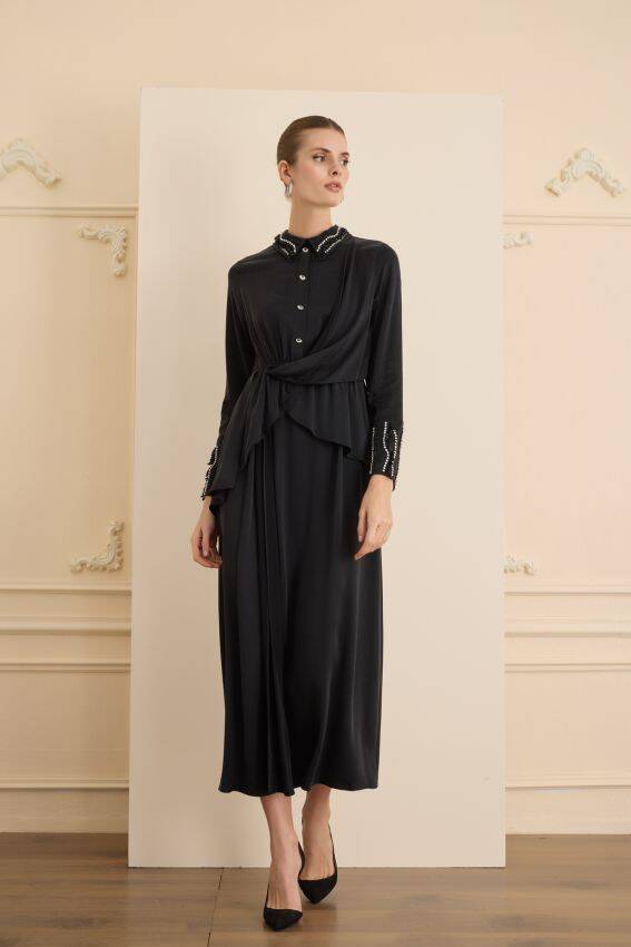 SENNA LUMİERE ELBİSE SİYAH - 1