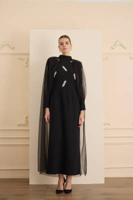 SENNA VANESSA ELBİSE SİYAH - ÖZSELAM