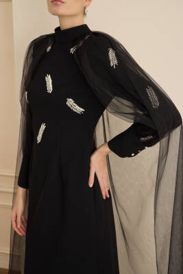 SENNA VANESSA ELBİSE SİYAH - 6